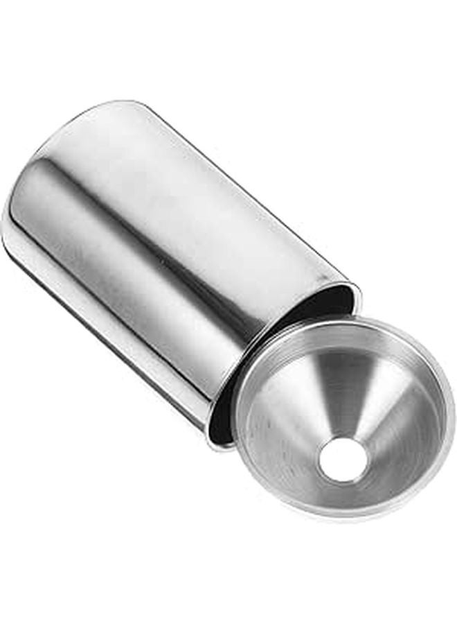 Stainless Steel Car Ashtray With Funnel Design For Office And Vehicle Use 9X7 8Cm - Image 1