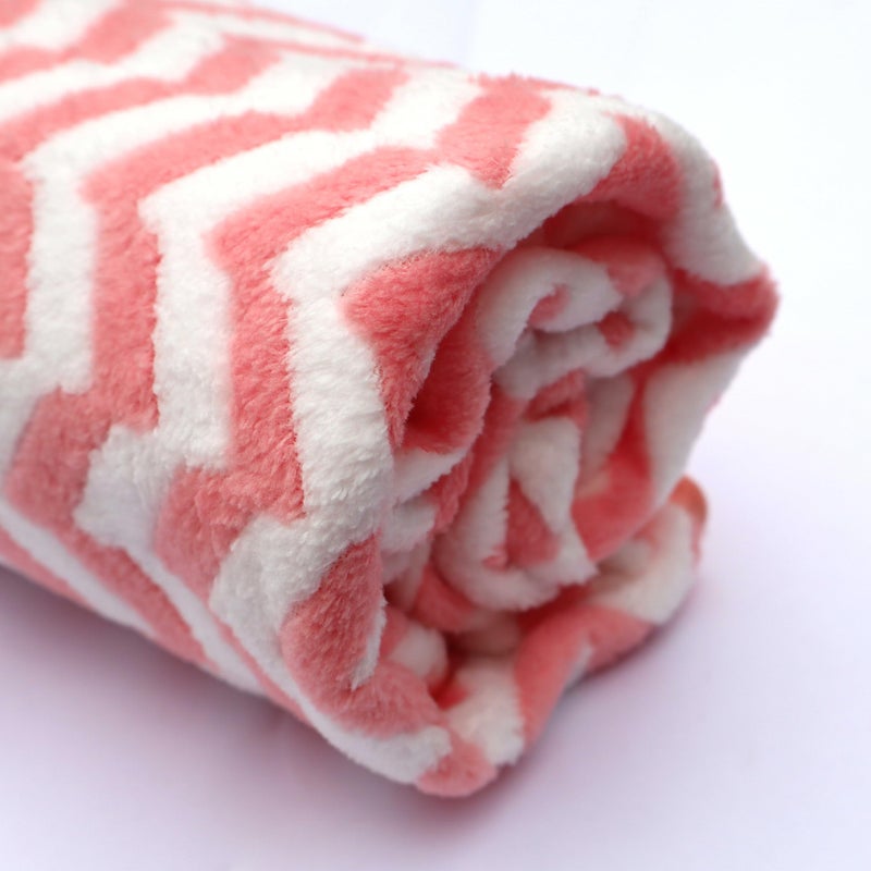 Pure Source India Quick Dry Microfiber 140x70 CM Zigzag Pattern Hand Bath Towels, Spa Face Bath Towel for Men & Women (Pink) - Image 5