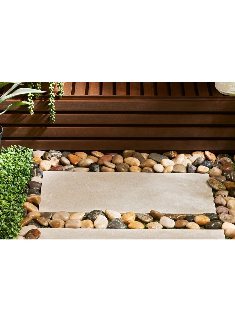 ABYAT Polished Garden Pebbles – 5×3 cm Decorative Outdoor Stones | Beige, Brown & Black Landscaping Rocks - Image 2