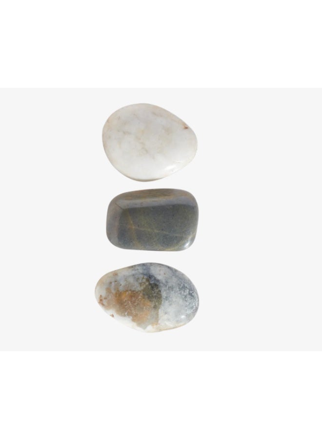 ABYAT Polished Garden Pebbles – 5×3 cm Decorative Outdoor Stones | Beige, Brown & Black Landscaping Rocks - Image 3