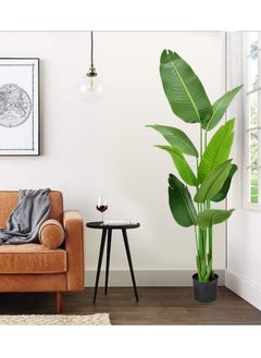 120cm tall artificial banana tree adds a realistic tropical touch to any indoor space.
