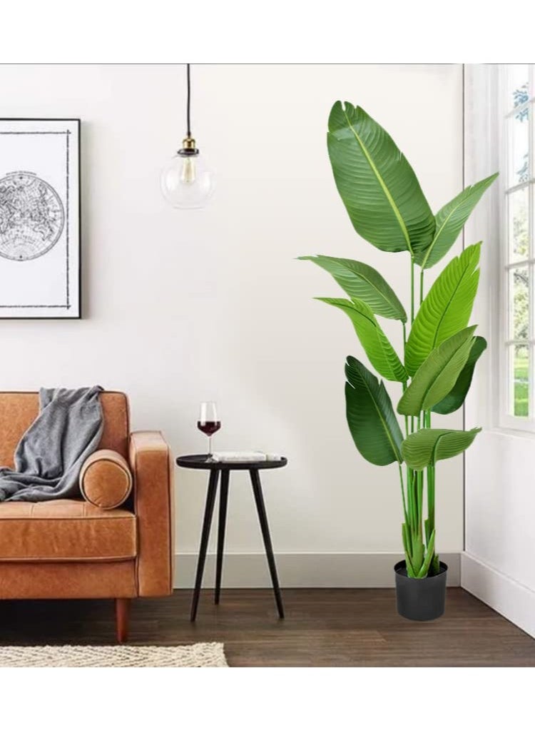 Generic 120cm tall artificial banana tree adds a realistic tropical touch to any indoor space.  - Image 1