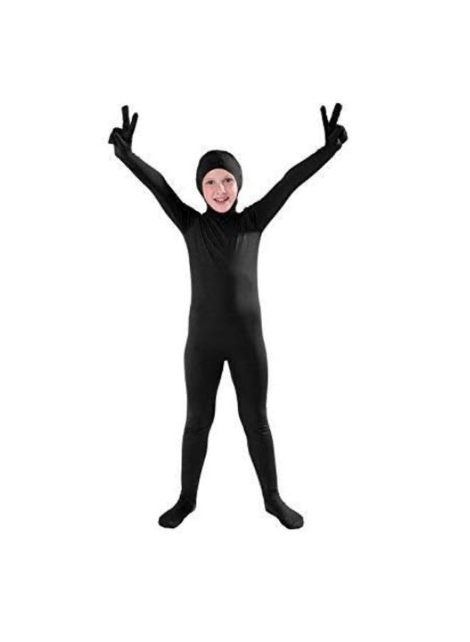 NIBEMINENT Tight-fitting one-piece suit, fully covered, revealing face, solid-colored clothes, dance costumes, stage performance costumes - Image 1