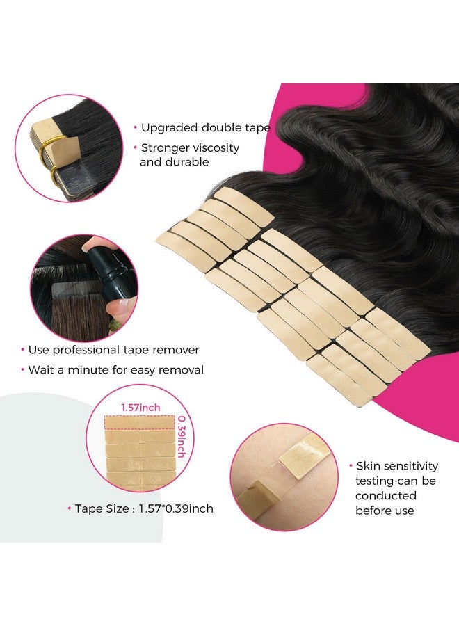 شريط في وصلات الشعر شعر بشري مموج 100% شعر بشري ريمي 16 بوصة 50 جرام/عبوة 20 قطعة شريط لوصلات الشعر وصلات شعر سوداء طبيعية للنساء ذوات البشرة السمراء