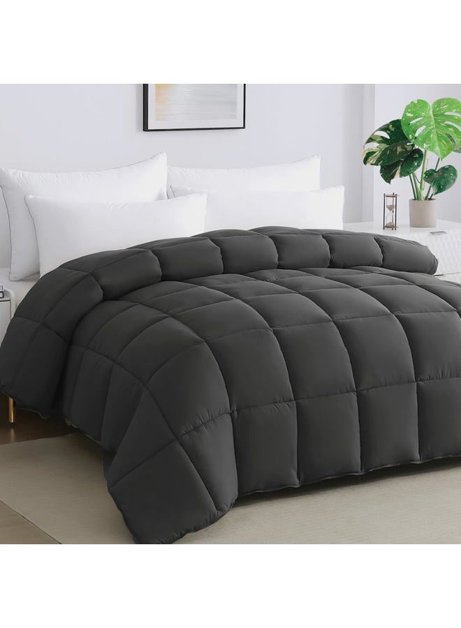 STWIENER Soft Oversize King Plus Comforter 120"x128"-Extra Large Lightweight Down Alternative Comforter Duvet Insert with 8 Corner Tabs-Fluffy Breathable Microfiber Comforter(Grey, Oversized King Plus) - Image 1
