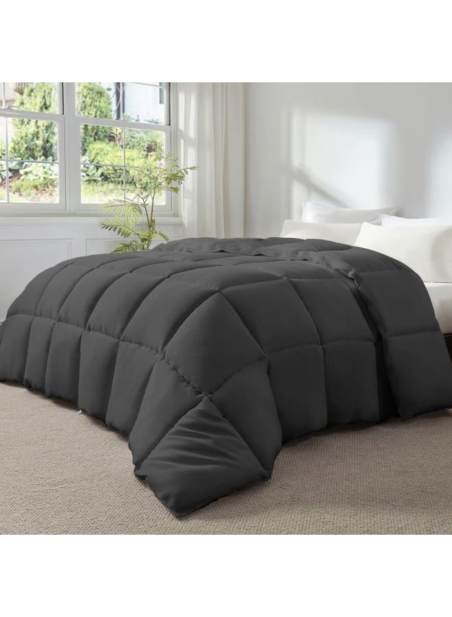 STWIENER Soft Oversize King Plus Comforter 120"x128"-Extra Large Lightweight Down Alternative Comforter Duvet Insert with 8 Corner Tabs-Fluffy Breathable Microfiber Comforter(Grey, Oversized King Plus) - Image 4