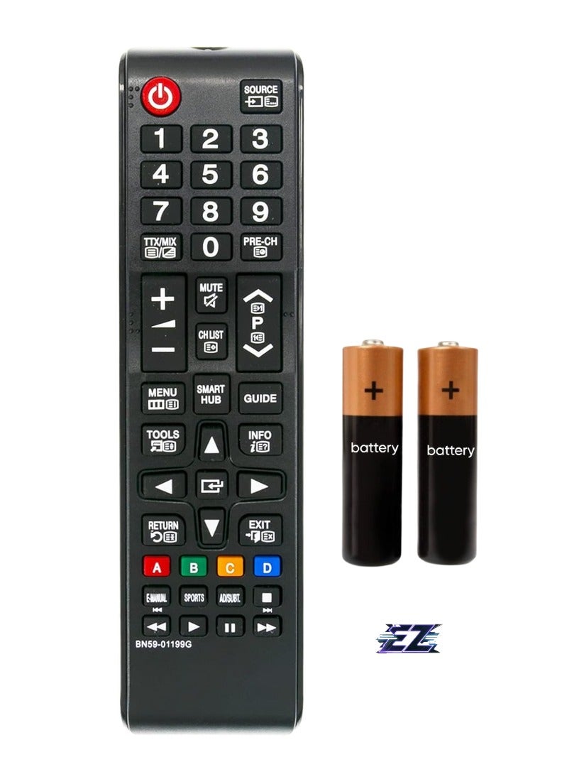 ELTRAZONE "New Replacement Remote Control BN59-01199G for Samsung TV UE40JU6070, UE43JU6050, UE48JU6050, UE55JU6070, UE60JU6050, UE65JU6070 – Includes Battery" - Image 1