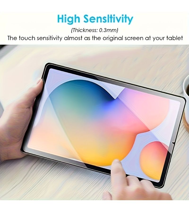 2 Pack Tempered Glass Screen Protector for Galaxy Tab S6 Lite 2020 2024 Transparent 9H Hardness Bubble Free - Image 4
