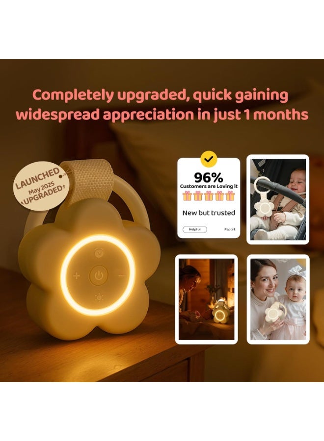 Portable White Noise Machine - Baby Newborn Essentials  Adults - 25 Soothing Sounds | Rechargeable Travel Sound Machine Baby with Night Light | Timer  Volume Control | Nursery, Home, Sleep Aid - Image 2