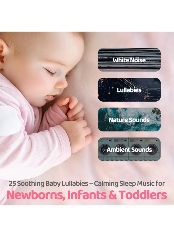 Portable White Noise Machine - Baby Newborn Essentials  Adults - 25 Soothing Sounds | Rechargeable Travel Sound Machine Baby with Night Light | Timer  Volume Control | Nursery, Home, Sleep Aid - Image 4