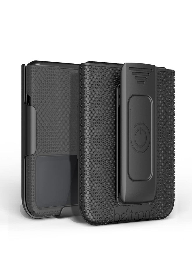 جراب BELTRON مع مشبك لهاتف Galaxy Z Flip 3 5G، غطاء واقٍ متين بتصميم نحيف مع حزام دوار وحافظة مدمجة لهاتف Samsung Galaxy Z Flip3 (SM-F711 2021) - رمادي لؤلؤي - Image 5