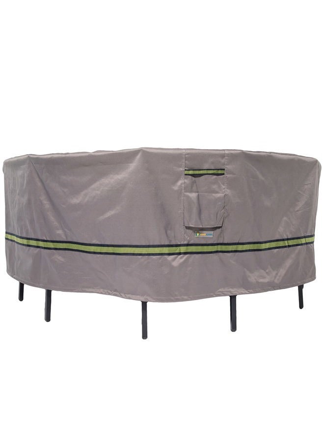 Duck Covers Soteria Waterproof 76 Inch Round Patio Table with Chairs Cover - Image 2