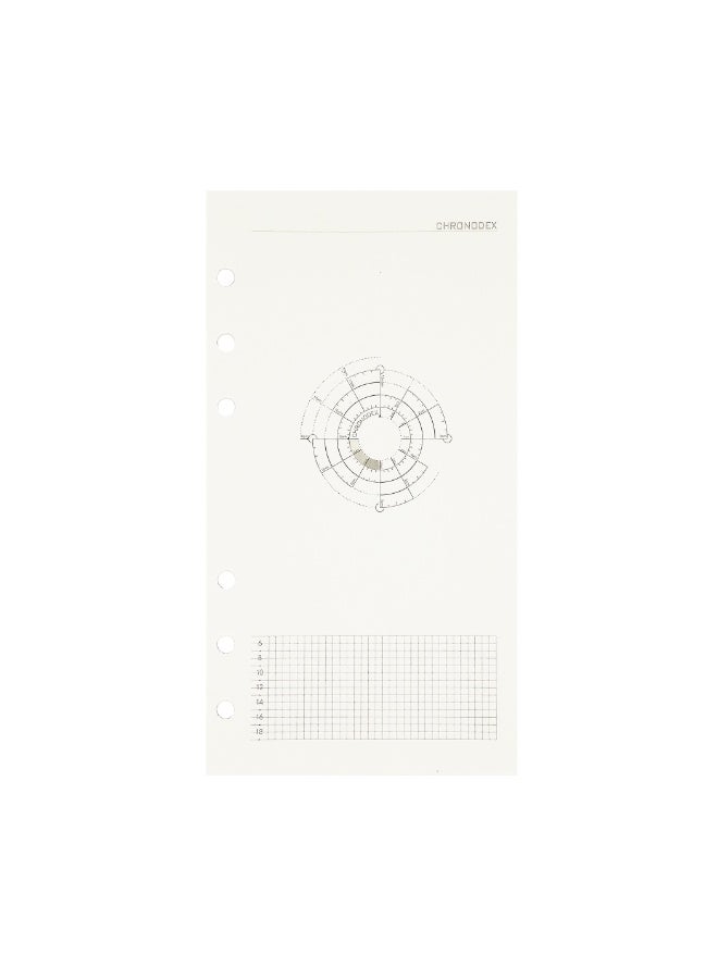 Zelten 1 Pack A6 45 Sheets/90 Pages Time Chart  Loose Leaf Punched Paper Refills Paper for 6 Hole Binder Personal Organizer Diary Notebook Refillable Planner - Image 2