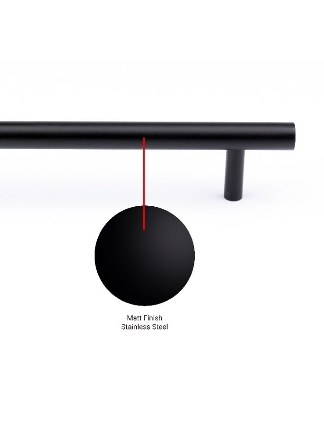 CINCINNO Stellarum Premium Anti-Rust Stainless Steel Pull Handle – For Home & Office, UV Protection, 2-Year Color Warranty, Salt Spray Tested (Matt Black, 200x12x32 mm) - Image 3