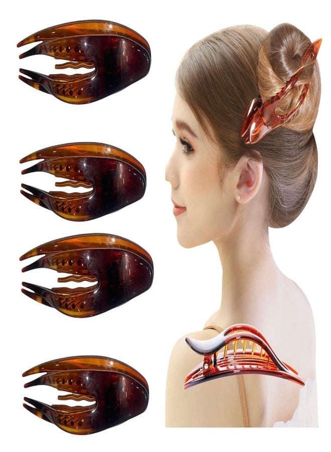 Bakefy� 1 piece Womens French Concord Curved Hair Clip No Slip Strong Grip Comfortable Hold Girls Ladies Beauty Accessory Pin Teeth Clamp, Medium Black - Image 3