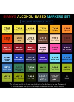 Bianyo 36 Colors Alcohol Markers Set, Alcohol-Based Dual Tip Art Markers Set With Black Travel Case With A Designable Card For Coloring, Sketching, Drawing, Outlining, Highlighting  - Image 5