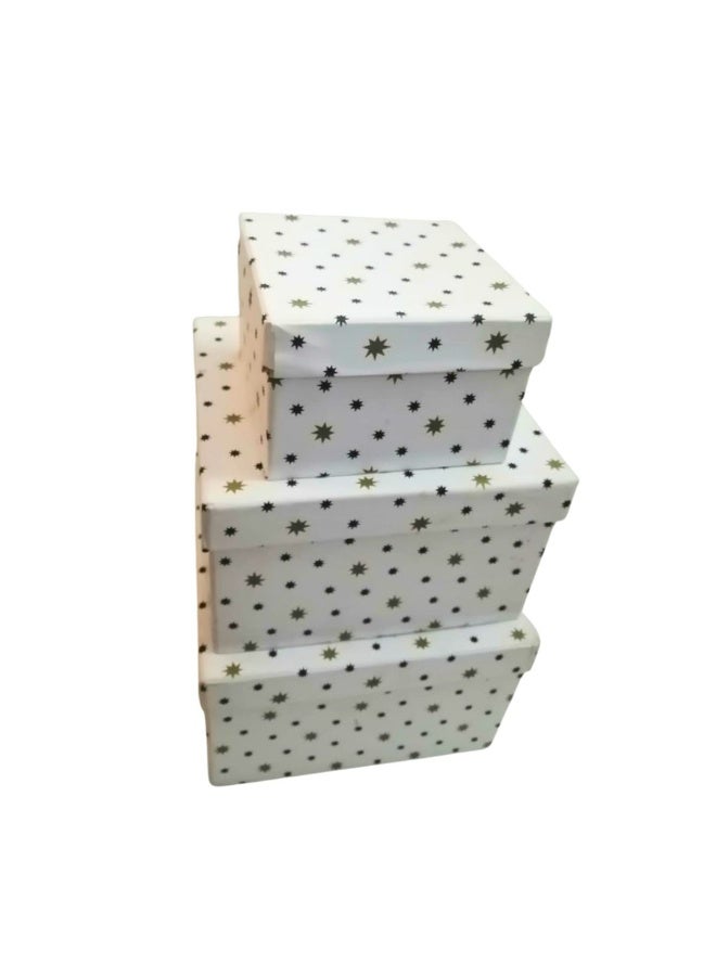 طقم صناديق هدايا 3 قطع تصميم عصري وأنيق