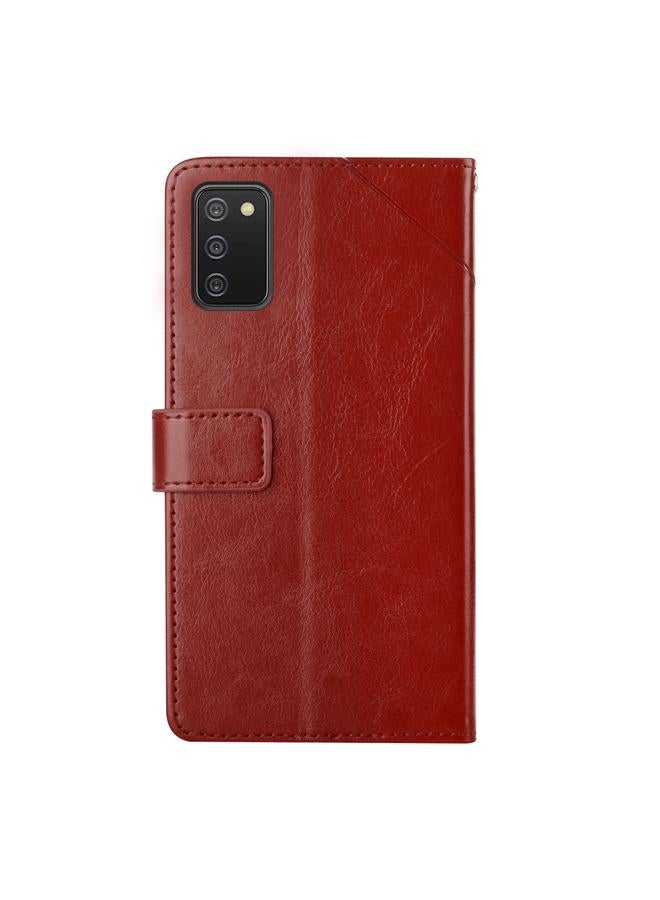 اس-توب جراب لهاتف Samsung Galaxy A03s مقاس 166 مم، جراب جلدي قلاب أفقي بخياطة Y مع حامل وفتحات للبطاقات ومحفظة وإطار للصور - Image 3