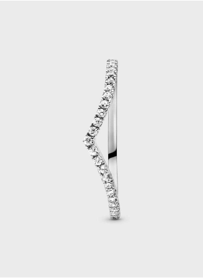 PANDORA Sparkling Wishbone Ring  - Image 3