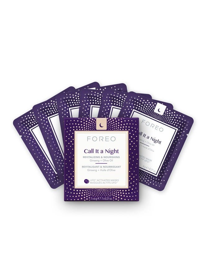 FOREO قناع فوريو كول إت أ نايت المنعش والمغذي المفعّل بواسطة يوفو من فوريو للرجال والنساء، 7 قطع - Image 1