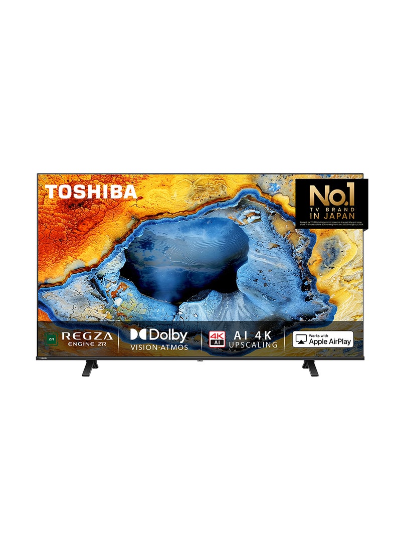 توشيبا تلفاز ذكي 75 بوصة 4K UHD واي فاي DLED، VIDAA U7، HDR-Dolby Vision، Apple AirPlay، أوامر صوتية ووضع ألعاب HDR بالإضافة إلى بلوتوث- - Image 1