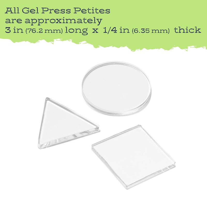 Gel Press Petites Monoprinting Plates 3 piece - Circle Triangle Square - for Printmaking, Scrapbooking, Paper Crafts, Home Decor and More - 10812-CIR - Image 2