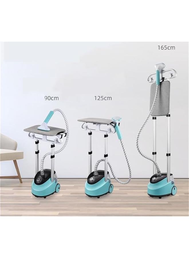 MIXDE Steam Iron Double Pole,Standing Garment Steamer with Adjustable Garment Hanger and Roll Wheels,Built-in Ironing Board,High Power Electric Iron Adjustable Vertical Steamer for Home - Image 3