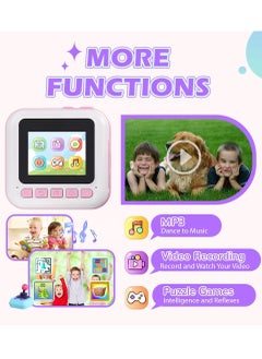 MOCOM CP02 Kids Instant Print Camera with 2.4" Screen, 1500mAh Battery, Expandable Storage up to 32GB, Thermal Printing, Digital Camera for Kids Ages 3-14, Birthday Gifts for Girls and Boys, HD Photography & Video Recorder, Toddler Camera Toy  - Image 5