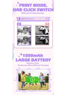 MOCOM CP02 Kids Instant Print Camera with 2.4" Screen, 1500mAh Battery, Expandable Storage up to 32GB, Thermal Printing, Digital Camera for Kids Ages 3-14, Birthday Gifts for Girls and Boys, HD Photography & Video Recorder, Toddler Camera Toy  - Image 3