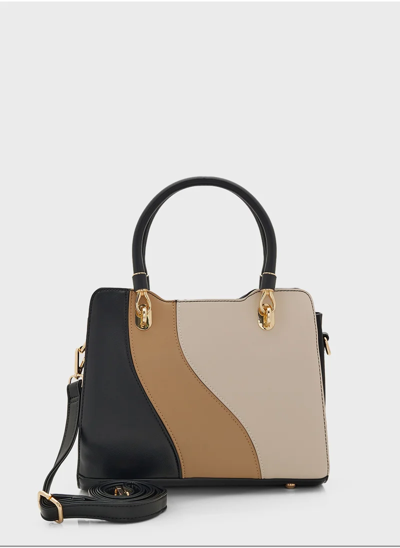 ايلا Color Block Satchel Bag With Long
