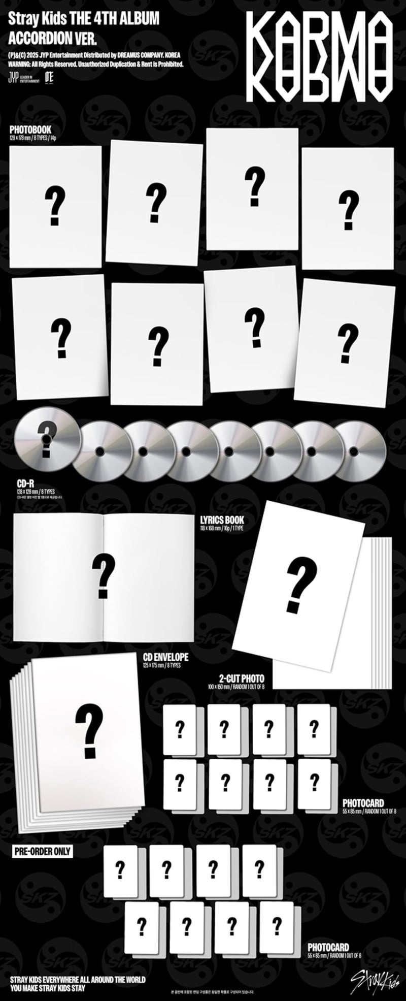 Koread Stray Kids KARMA 4th Full Album (ACCORDION - HYUNJIN Ver.) - Image 2