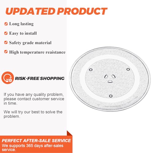 Beaquicy 14 1/8" Microwave Turntable Glass Tray by Beaquicy - 14 1/8 INCH Microwave Plate Replacement for GE Microwave - Replaces DE74-20002B WB49X10063 DE74-20002A DE74-20002D WB39X10038 WB49X10096 - Image 3
