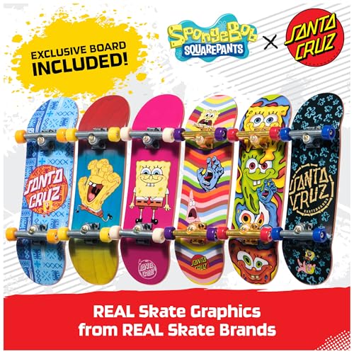 TECH DECK, Spongebob Sk8shop Fingerboard Bonus Pack, Collectible and Customizable Mini Skateboards, Kids Toys for Ages 6 and up - Image 2