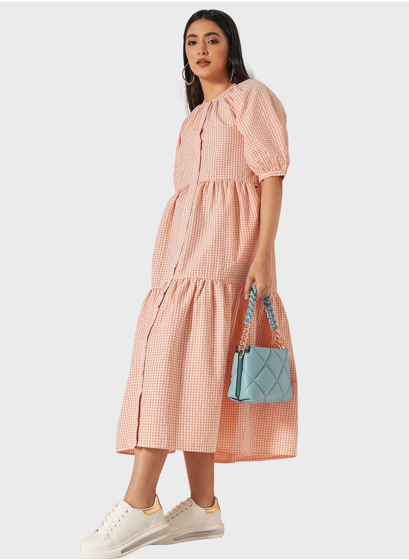 Lee Cooper - Tiered Button Down Dress - Image 1
