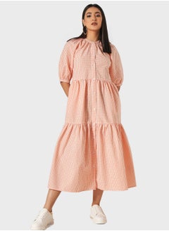 Tiered Button Down Dress