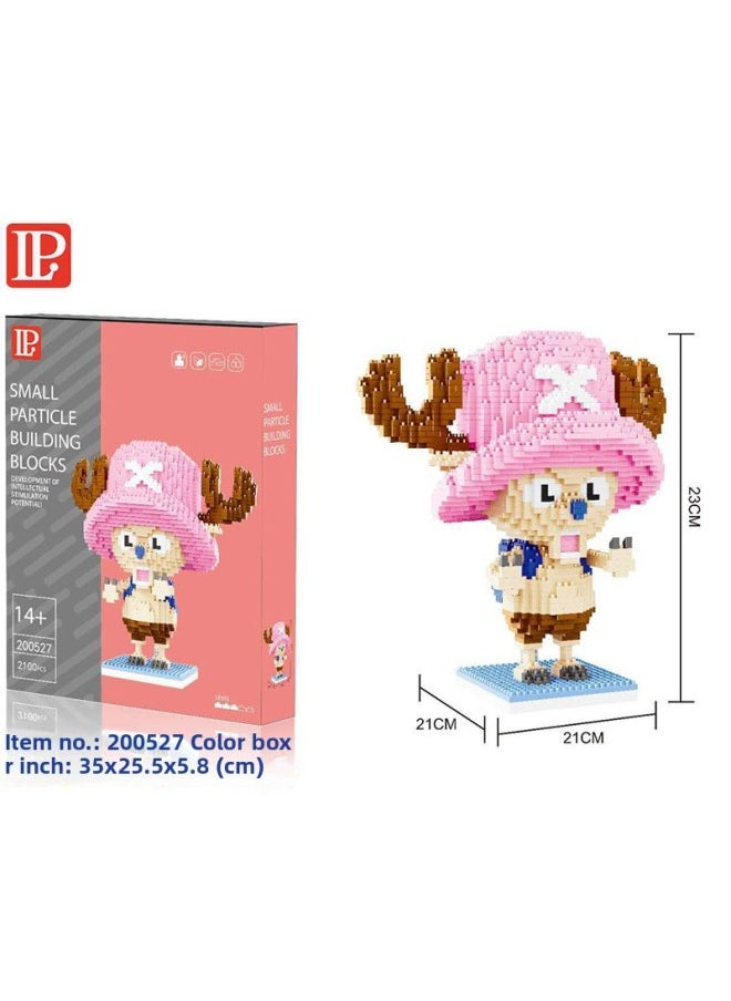 LP Cartoon Image Small Particle Building Block Series Model Mosaic Building Block Toy Animation Animal Cross-border-Color:200583 Red Pixels