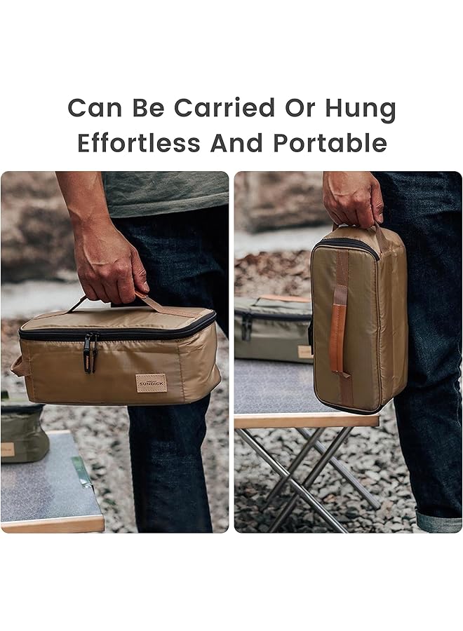 KASTWAVE Waterproof Camping Cookware Organizer Bag Portable Durable Multi Compartment Utensil Pouch for Outdoor Cooking BBQ Grill Hiking Kitchen Accessories and Stove Tools Storage - Image 4