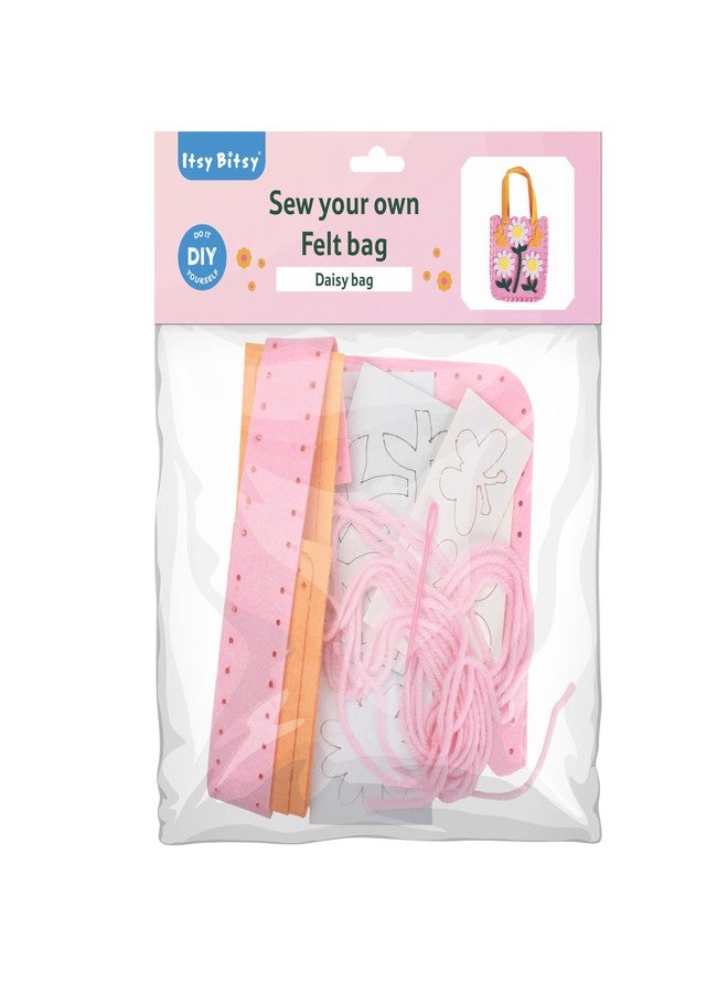 Itsy Bitsy DIY Sew Your Own Felt Bag Kit for Kids & Beginners, Felt Sewing Craft Activity Set with Pre Cut Pieces Tools & Instructions, School Projects DIY Gift