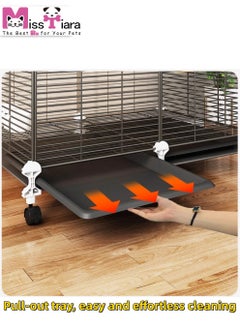 MissTiara Bird Large Cage for Parakeets, Parrotlets, Cockatiels, Budgie Finch Lovebird Canary Pet Bird Accessories included Large space multiple birds fly freely with Storage design 74*37*117cm  - Image 5