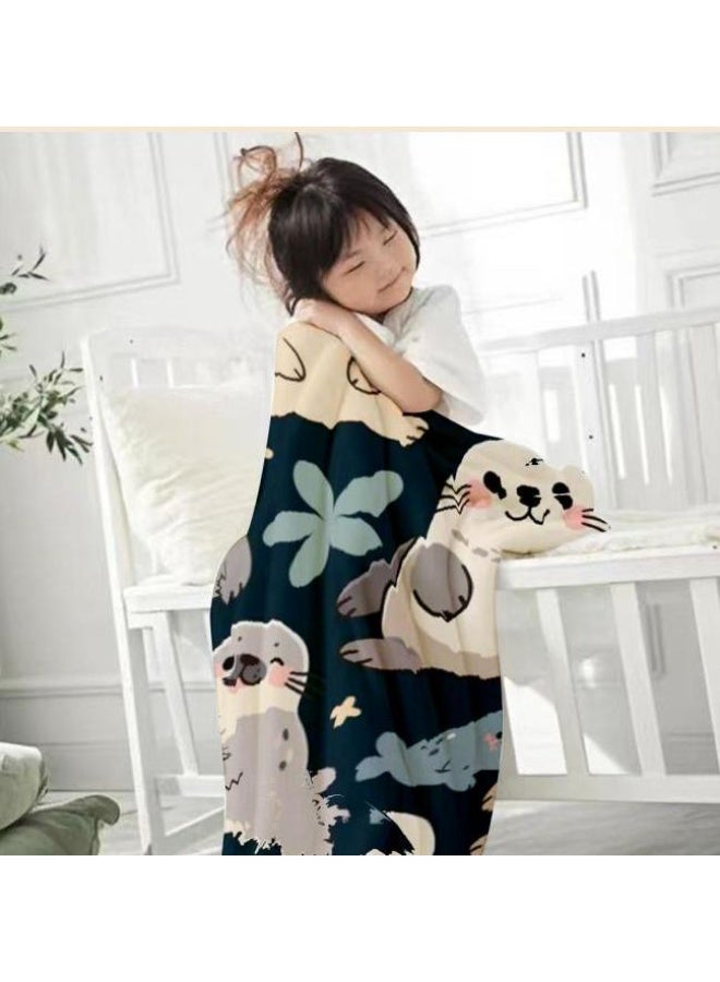 general Baby and children's cartoon flannel thin blanket (warm and comfortable, suitable for sleep, game use) 70cm*100cm - Image 2