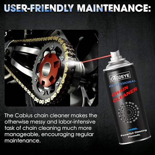 OTO2EYE Bike Chain Lube and Chain Cleaner Spray with Chain Cleaning Brush for Motorcycle and Bicycle (1000ml) - Image 2