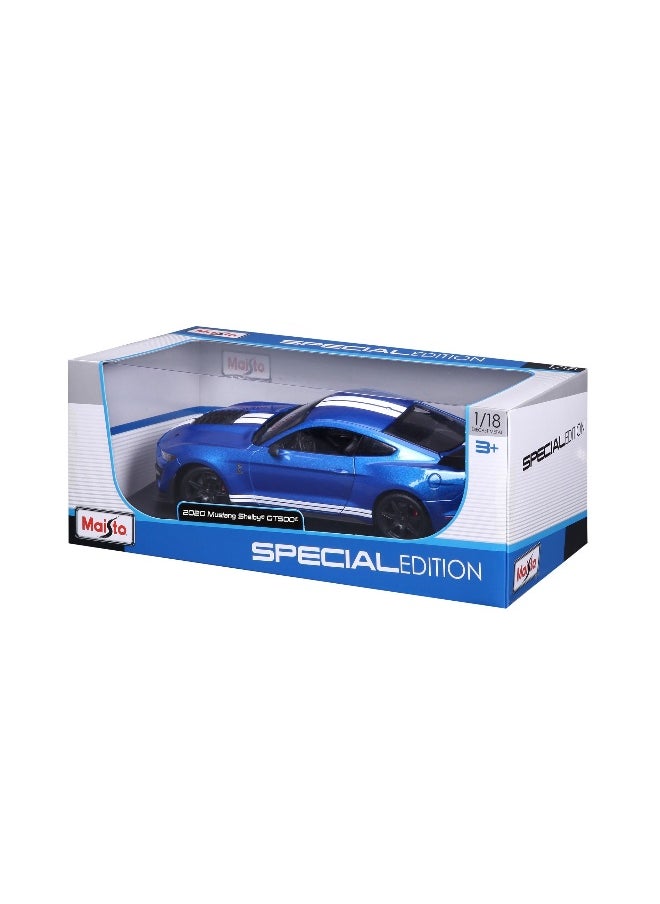 Maisto Maisto Special Edition 2020 Ford Mustang Shelby GT500 Die-cast Car (1:18, Blue)  - Image 1