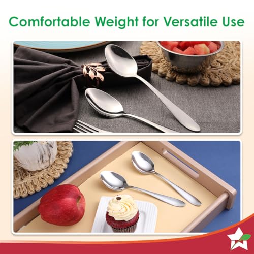 Wonderchef Venice Stainless Steel Spoon Set of 6 | Classic Design and Gloss Finish | 100% Food-Grade Stainless Steel | Non-Corrosive and Sturdy | Unbreakable | Easy to Clean - Image 5