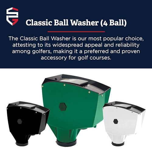 Standard Golf Classic Ball Washer 4 Ball Capacity Golf Ball Cleaner Improved Brush Design Available in 7 Colors Crank Style with Builtin Overflow Tubes Perfect for Club Courses Pros Home - Image 3
