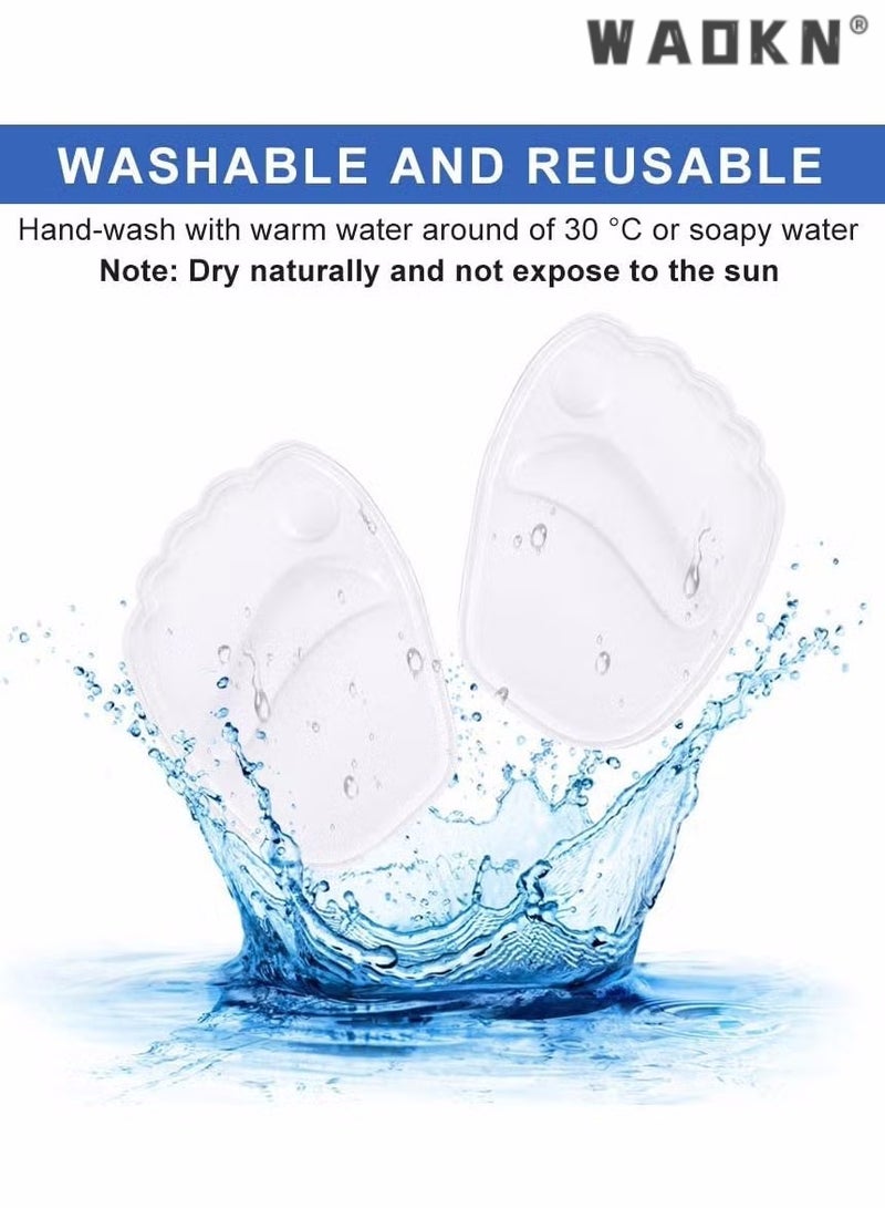 WAOKN 6 PCS Gel Insole for High Heels, Self-Stick Ball of Foot Pad for Women, Shock Absorption Heels Insoles for Pain Relief, Anti-Slip Forefoot Cushions, One Size Fits All - Image 5