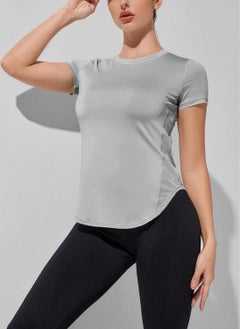 Women's Dry Fit Running Yoga Quick Drying Moisture Absorbent Side Mesh Breathable Sports T-Shirt - pzsku/Z456551637D59CB2DF8D9Z/45/_/1728060712/353dc5a2-8e7f-4aee-afb2-c6e250f5ff5c