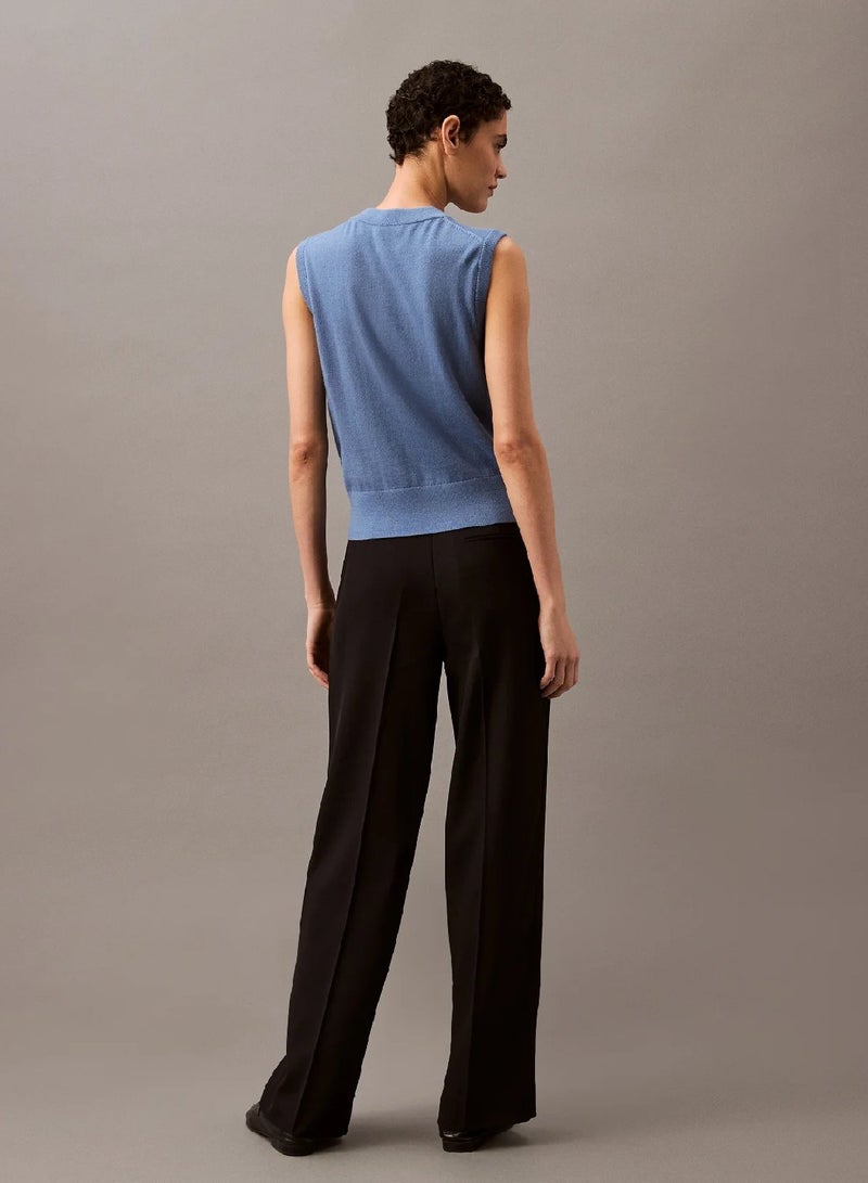 CALVIN KLEIN Relaxed Crepe Pleated Trousers - Image 3