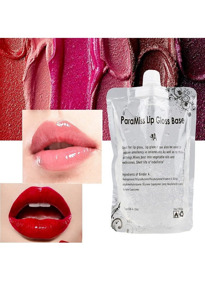 PARAMISS - Lip Gloss Base 10 Ounce (350 Ml) Clear Lip Gloss Nonstick Moisturizing Versagel Lip Gloss Base Diy Handmade Lip Gloss Lip Balms Lip Plumper Making Organic Lip Gloss Supplies (A) - Image 1