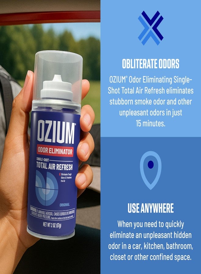 Ozium® Original - Eliminates Smoke & Odors Freshens Air - Car Home Office 2oz x4 - Image 3