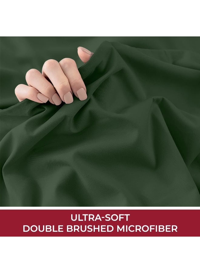 Mellanni Twin Fitted Sheet  Iconic Collection Bedding Sheets with up to 16 inch Deep Pocket  Soft  Cooling  Fade  Stain Resistant  1 PC Twin Emerald Green - Image 3